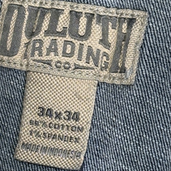 Duluth Trading Co Jeans Men's 34x32‎ Ballroom Flex Carpenter Pants Blue - Picture 4 of 12